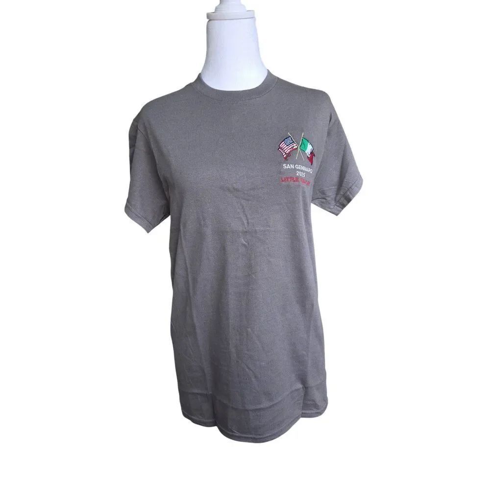 Gildan Unisex Size Small Grey San Gennaro 2025 NYC (99th Anniv) T-shirt
